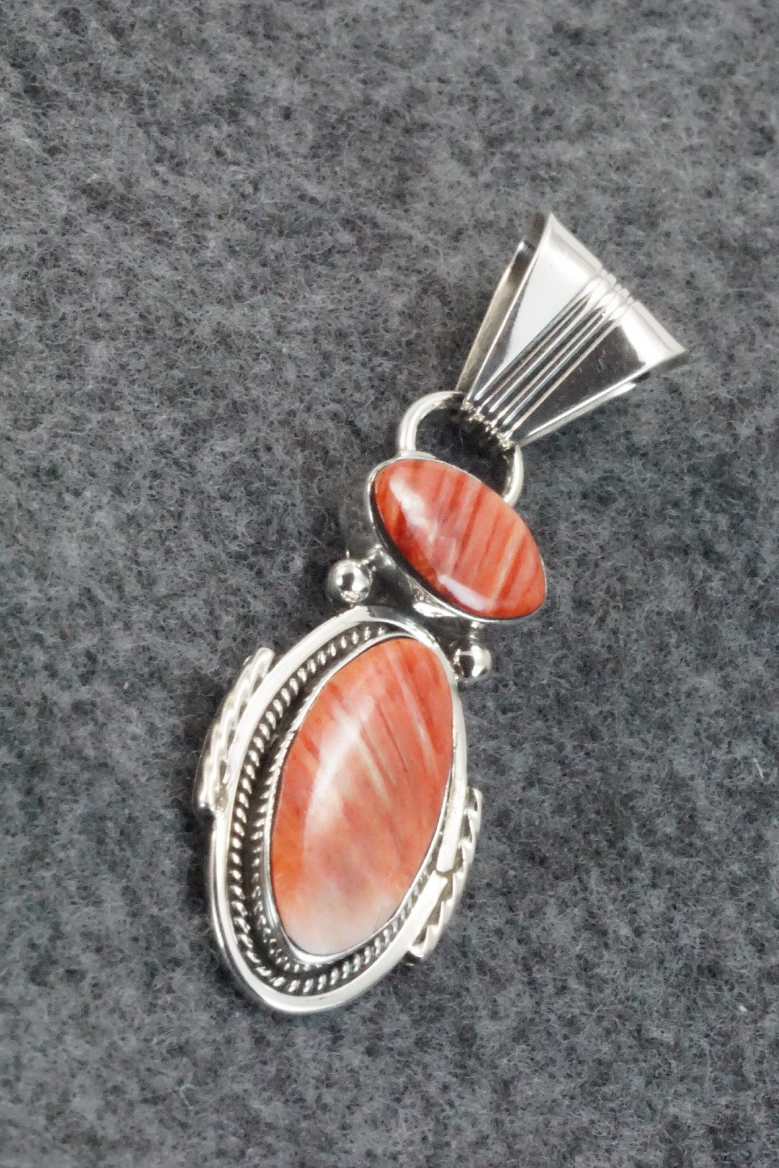 Spiny Oyster and Sterling Silver Pendant - Sadie Jim