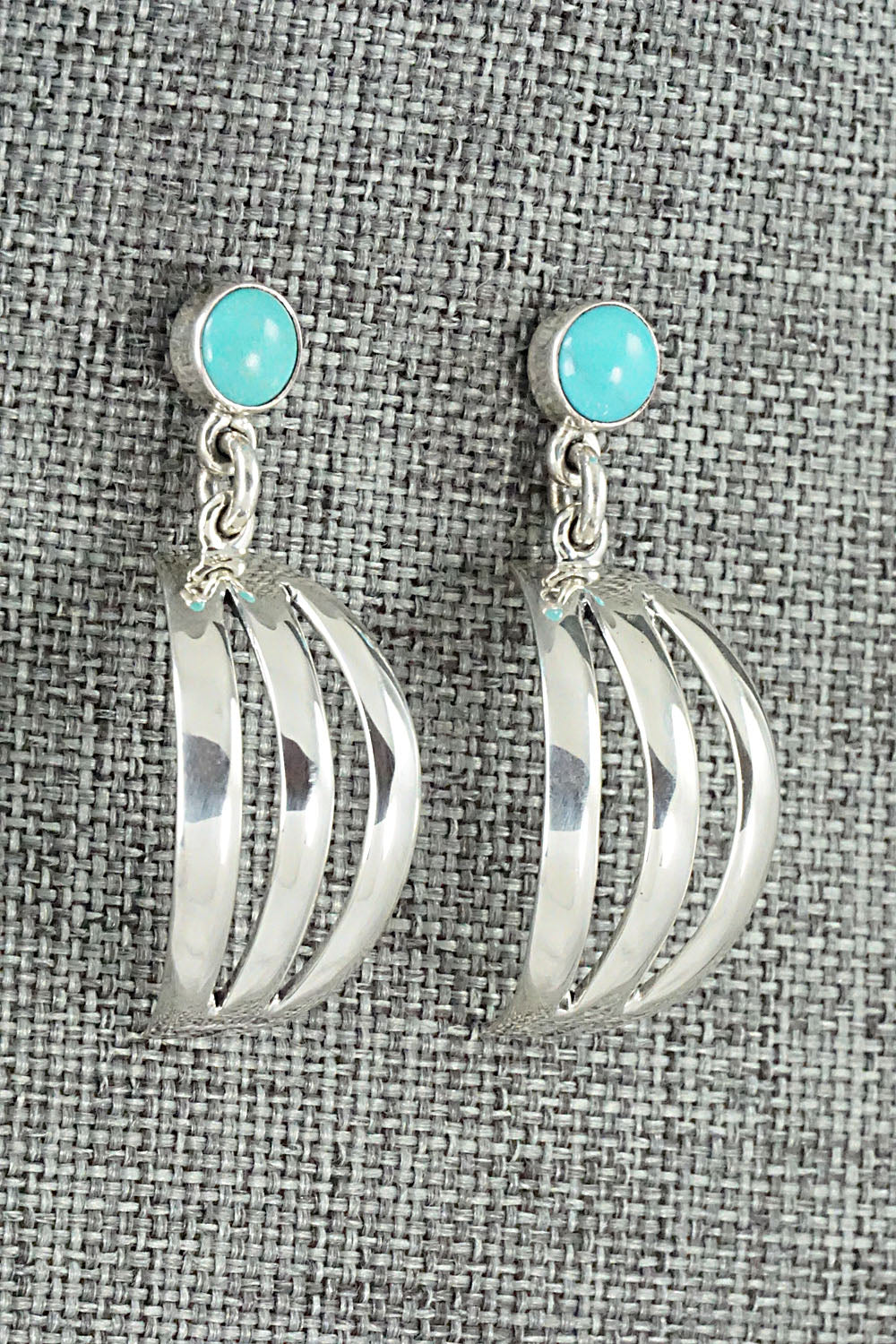 Turquoise & Sterling Silver Earrings - James Bahe