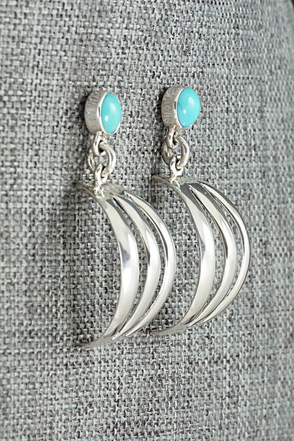 Turquoise & Sterling Silver Earrings - James Bahe