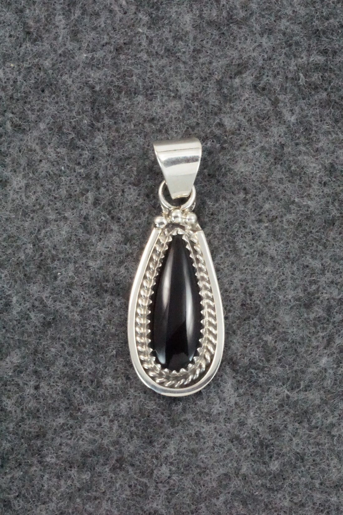 Onyx & Sterling Silver Pendant - Daniel Benally