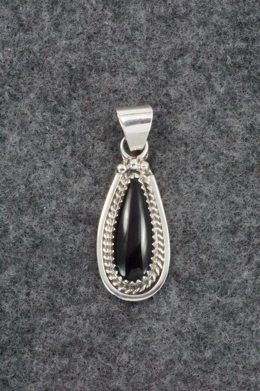 Onyx & Sterling Silver Pendant - Daniel Benally