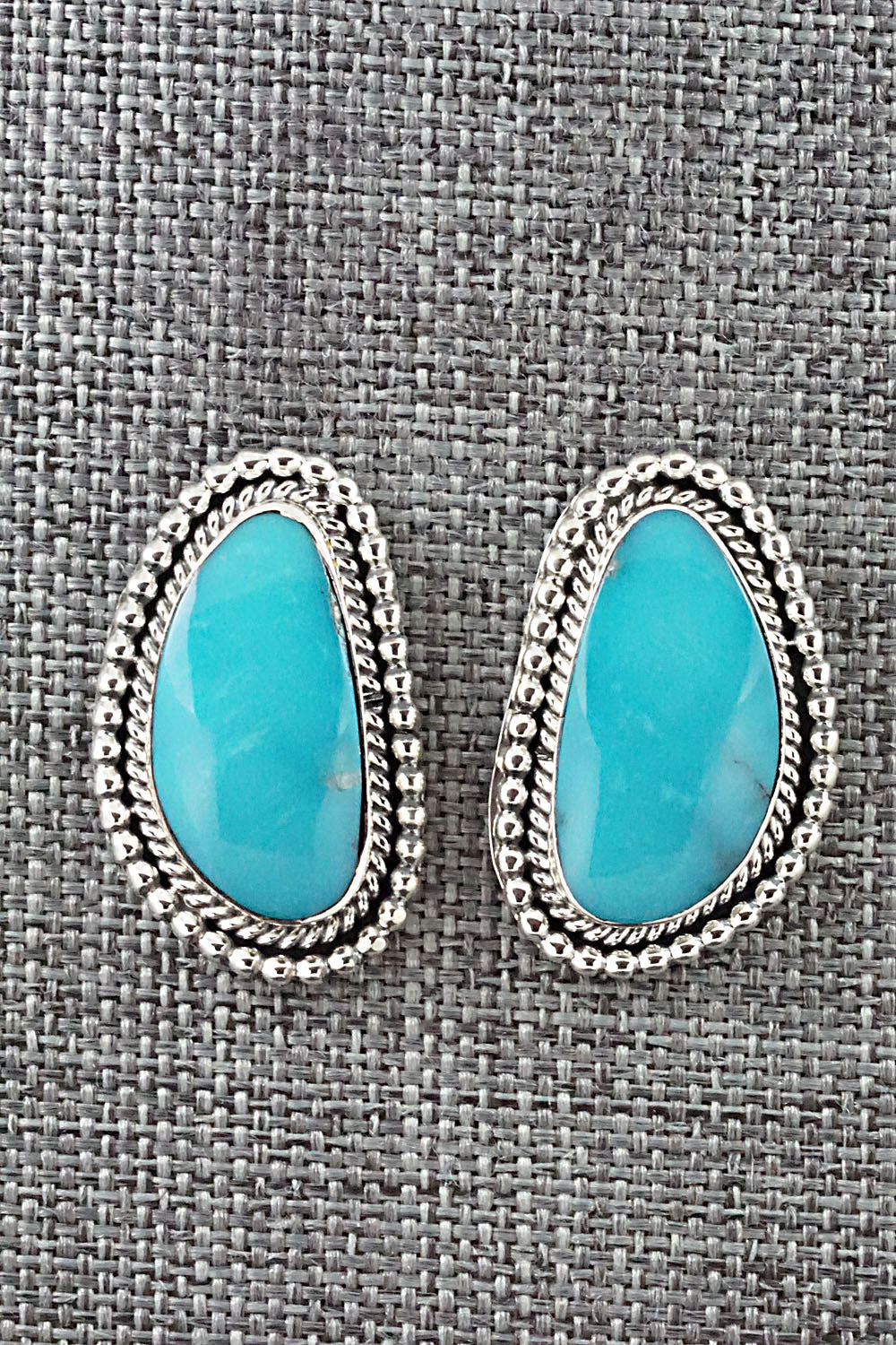 Turquoise & Sterling Silver Earrings - Verley Betone