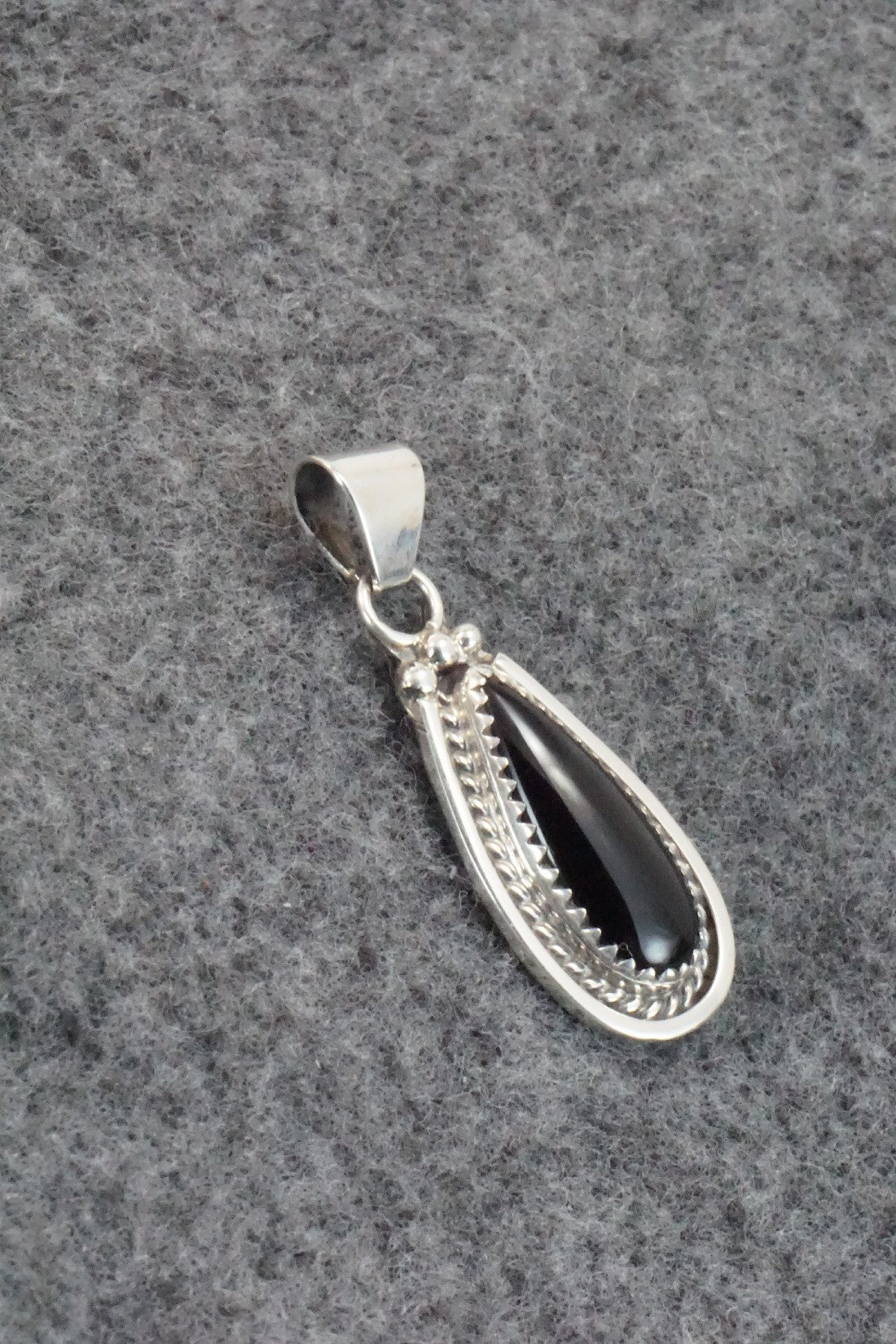 Onyx & Sterling Silver Pendant - Daniel Benally