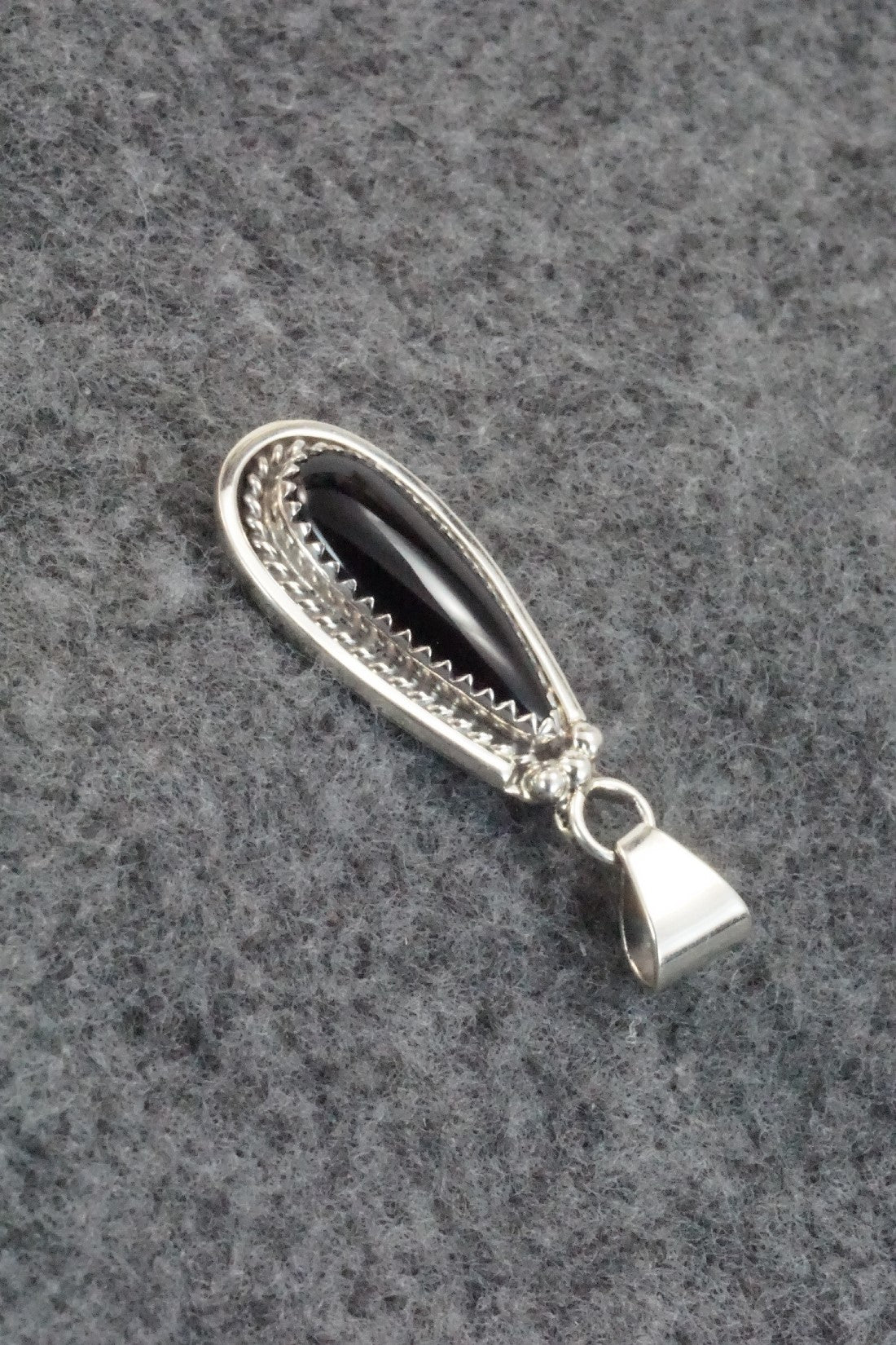 Onyx & Sterling Silver Pendant - Daniel Benally