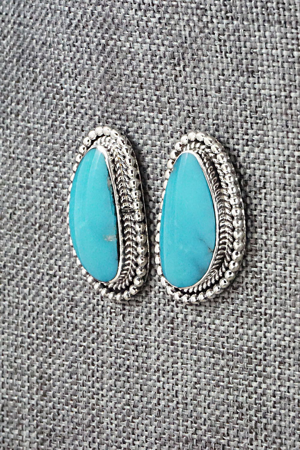 Turquoise & Sterling Silver Earrings - Verley Betone