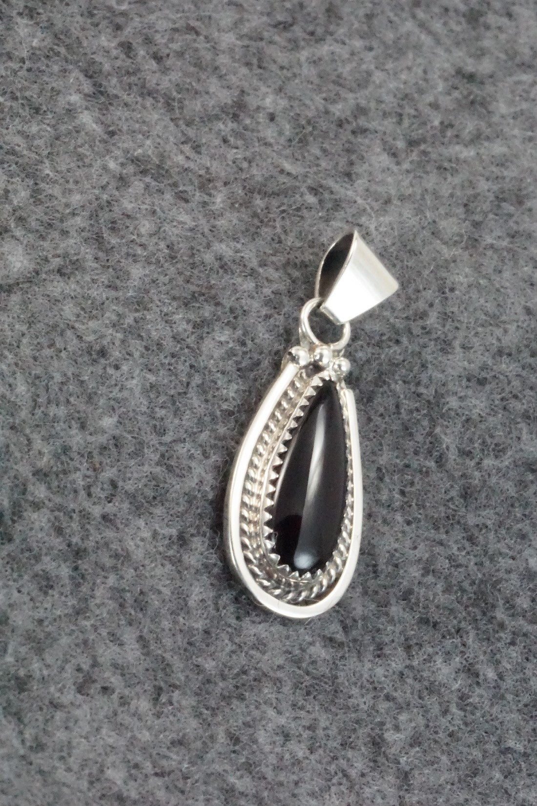 Onyx & Sterling Silver Pendant - Daniel Benally