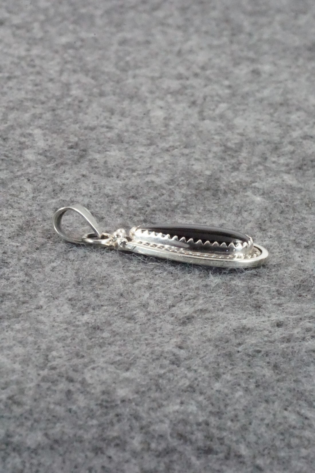 Onyx & Sterling Silver Pendant - Daniel Benally