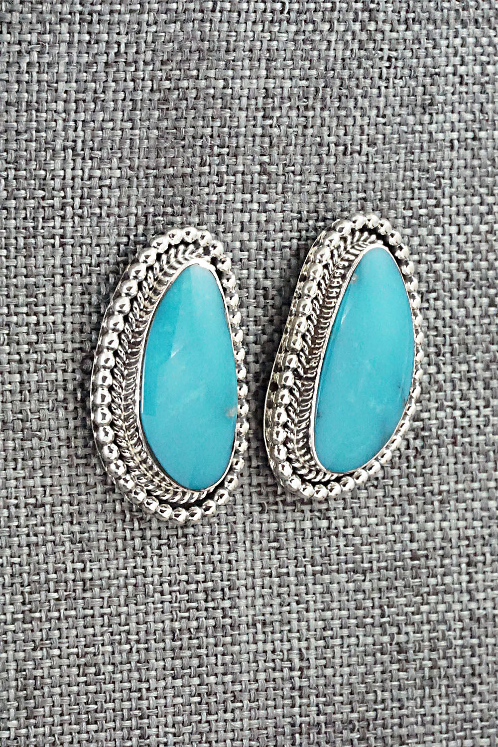 Turquoise & Sterling Silver Earrings - Verley Betone
