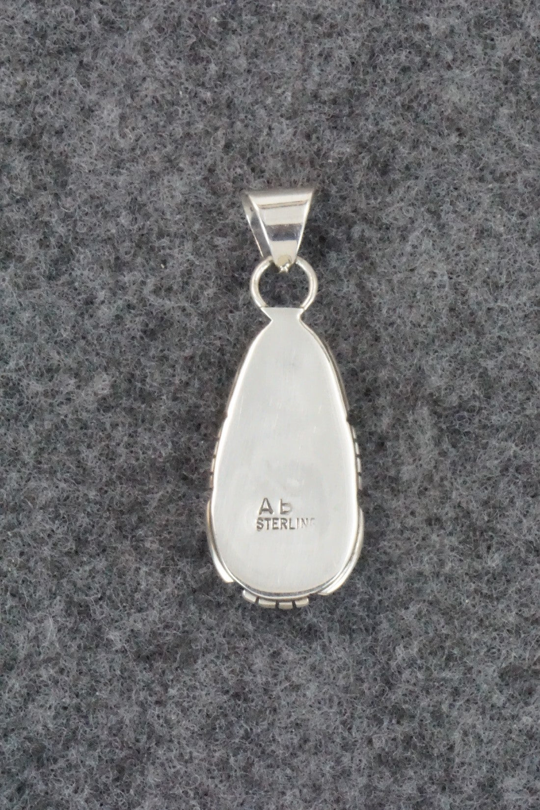 Onyx & Sterling Silver Pendant - Amos Begay