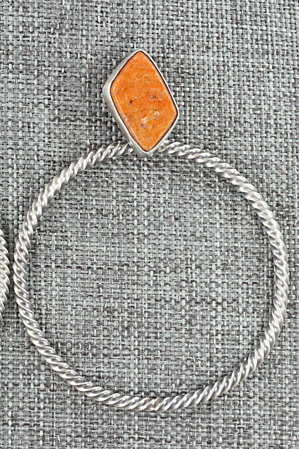 Coral & Sterling Silver Earrings - Annie Spencer
