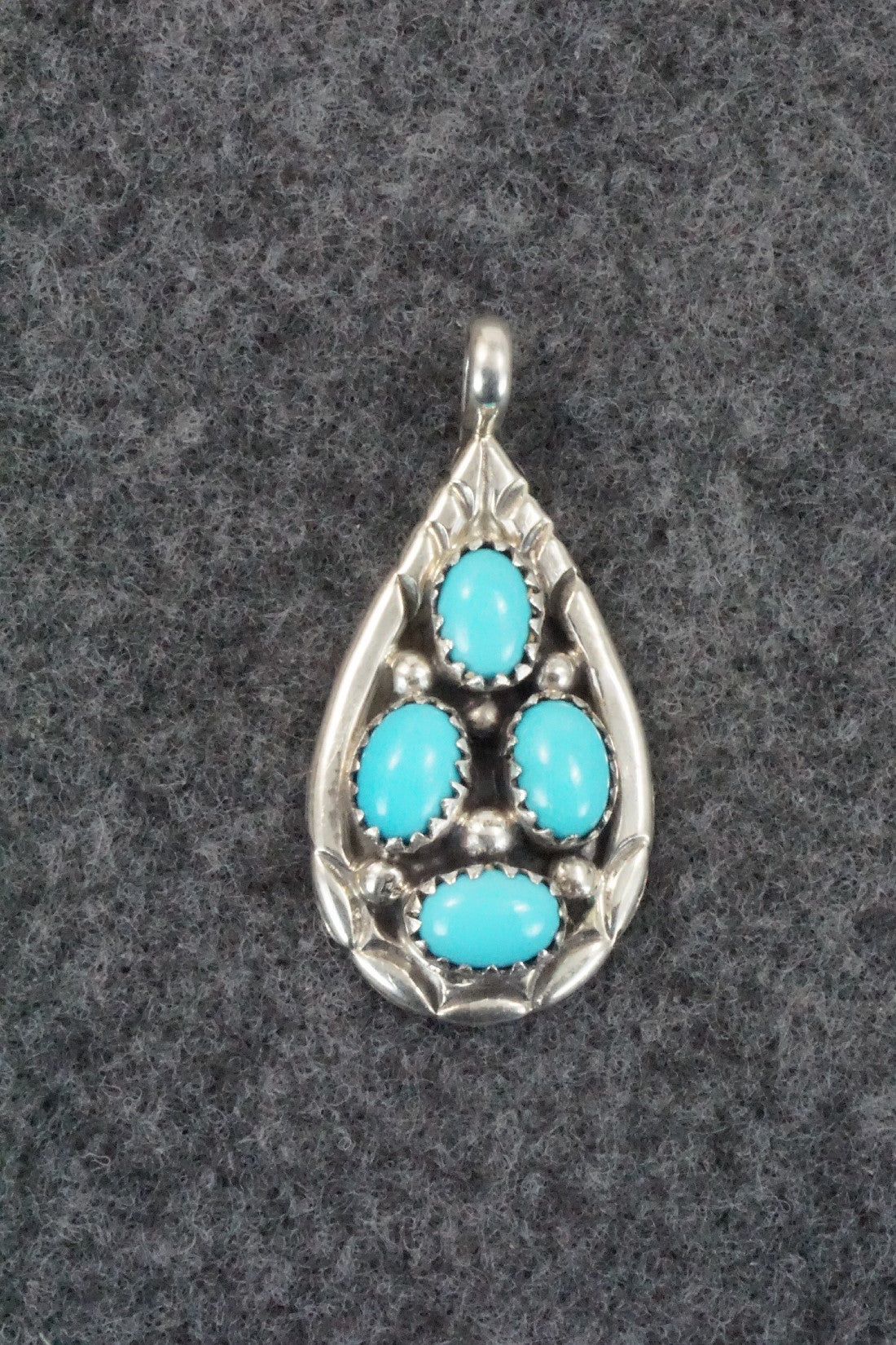 Turquoise & Sterling Silver Pendant - Samuel Yellowhair