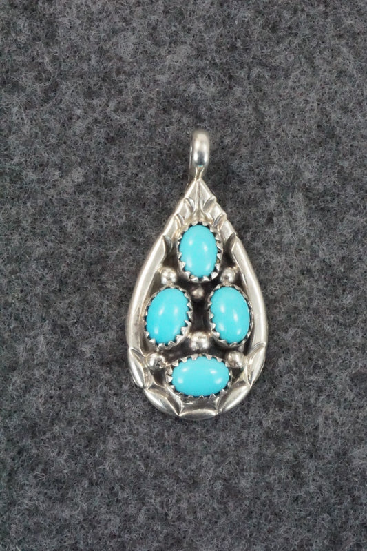Turquoise & Sterling Silver Pendant - Samuel Yellowhair