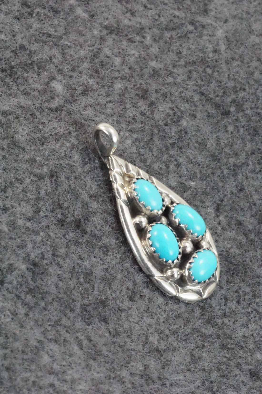 Turquoise & Sterling Silver Pendant - Samuel Yellowhair