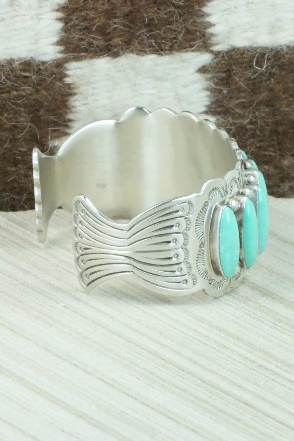 Turquoise & Sterling Silver Bracelet - Navajo