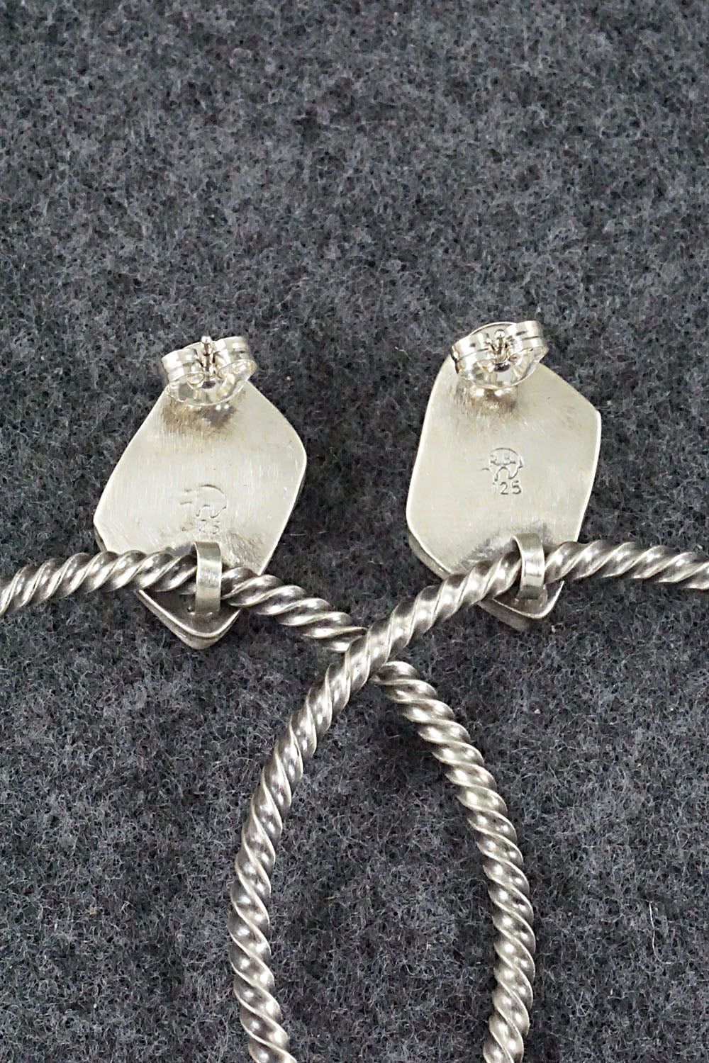 Coral & Sterling Silver Earrings - Annie Spencer