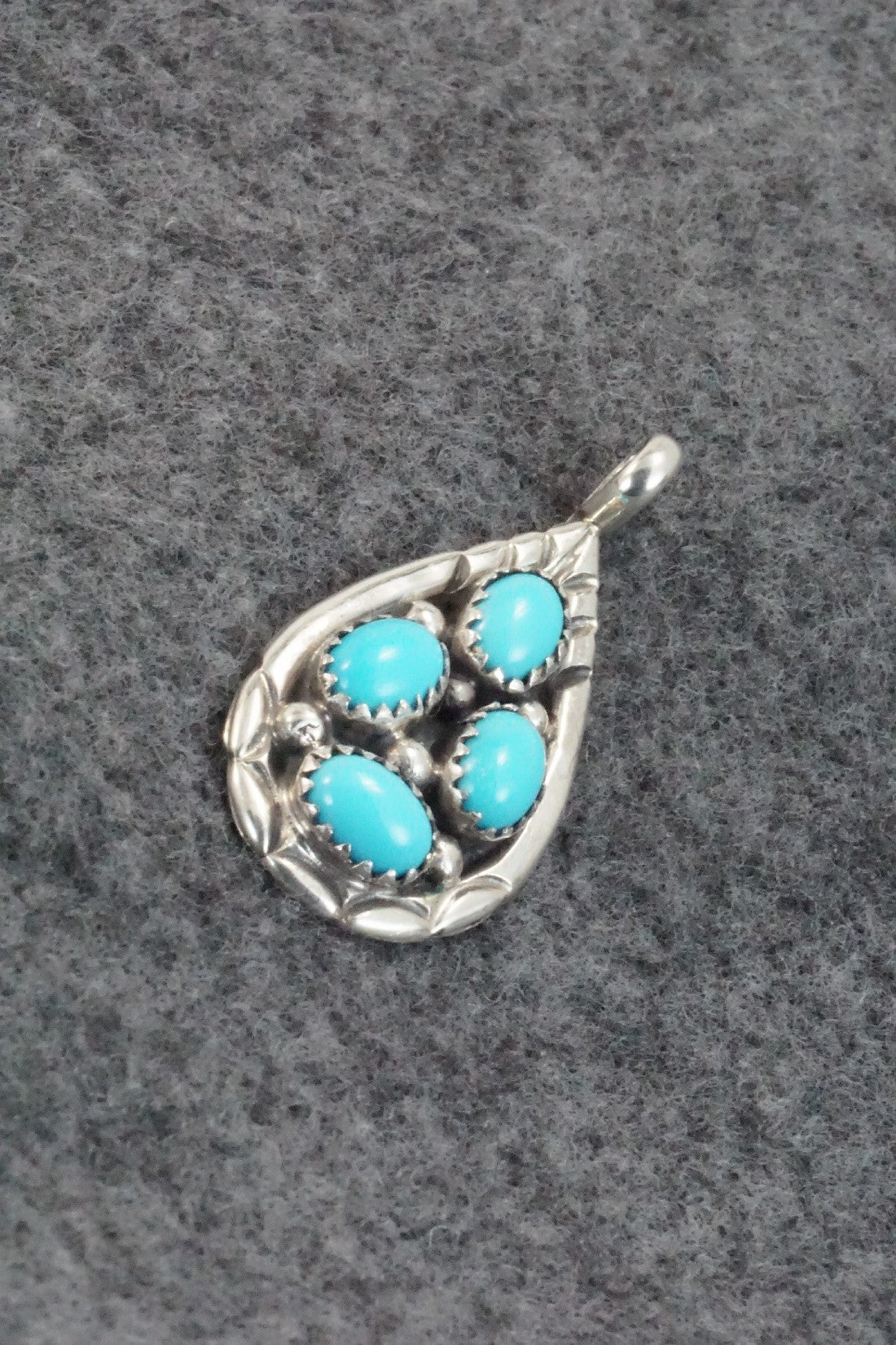 Turquoise & Sterling Silver Pendant - Samuel Yellowhair