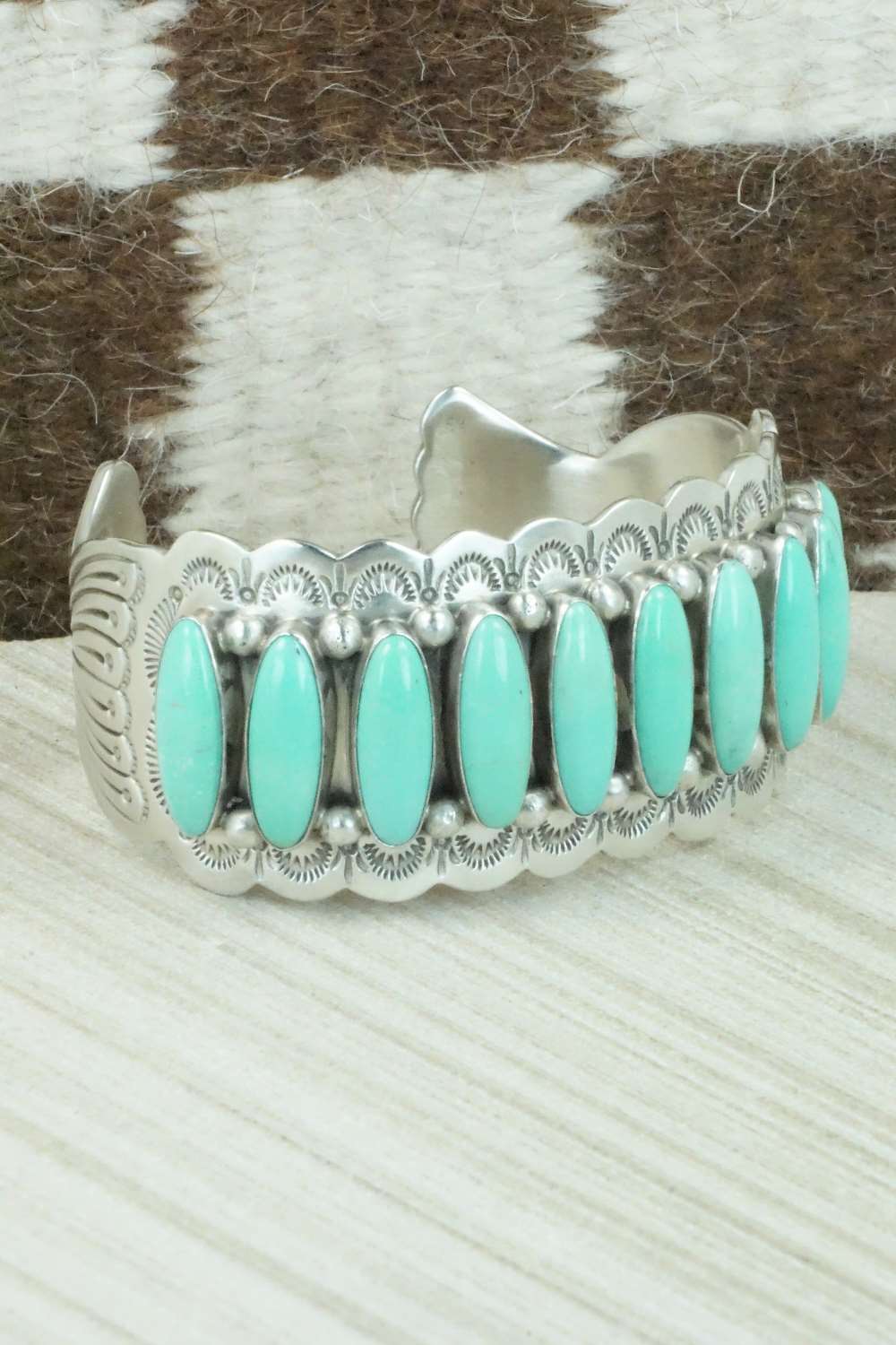 Turquoise & Sterling Silver Bracelet - Navajo