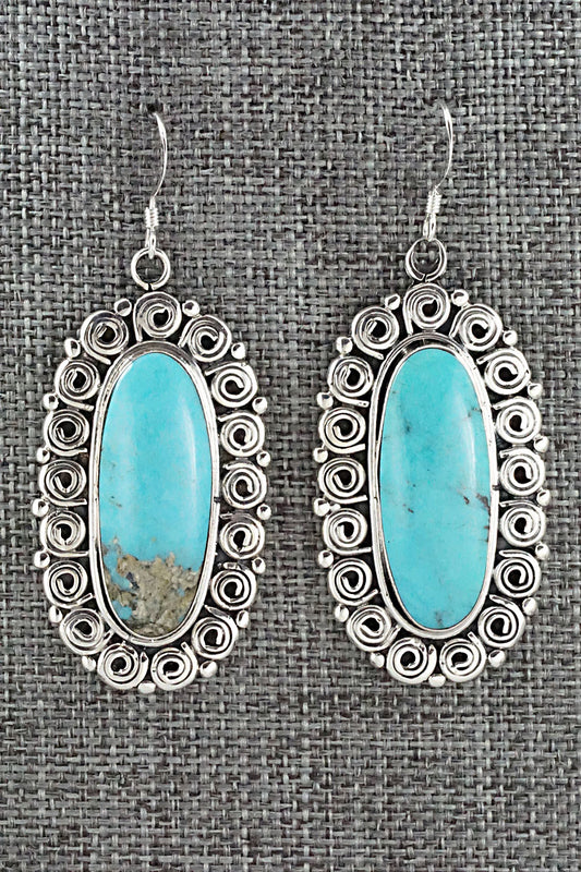 Turquoise & Sterling Silver Earrings - Gregg Yazzie