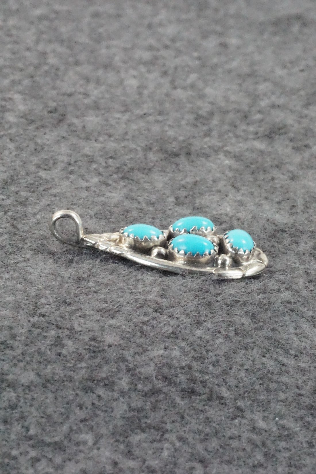 Turquoise & Sterling Silver Pendant - Samuel Yellowhair