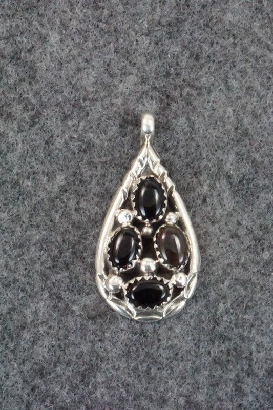 Onyx & Sterling Silver Pendant - Samuel Yellowhair