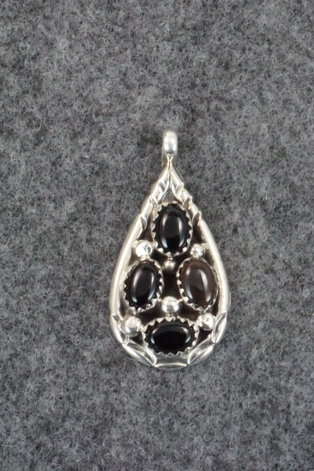 Onyx & Sterling Silver Pendant - Samuel Yellowhair
