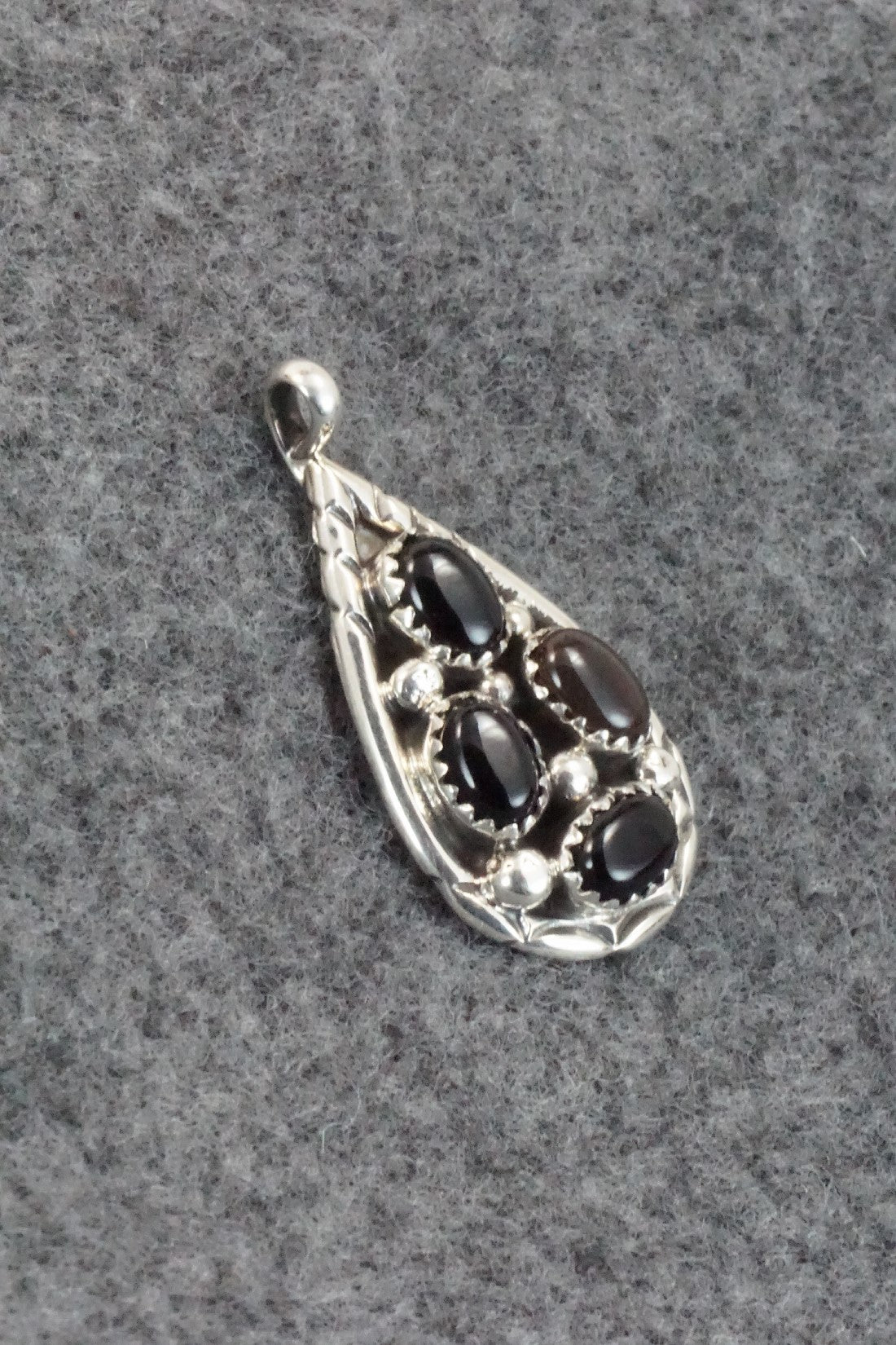 Onyx & Sterling Silver Pendant - Samuel Yellowhair