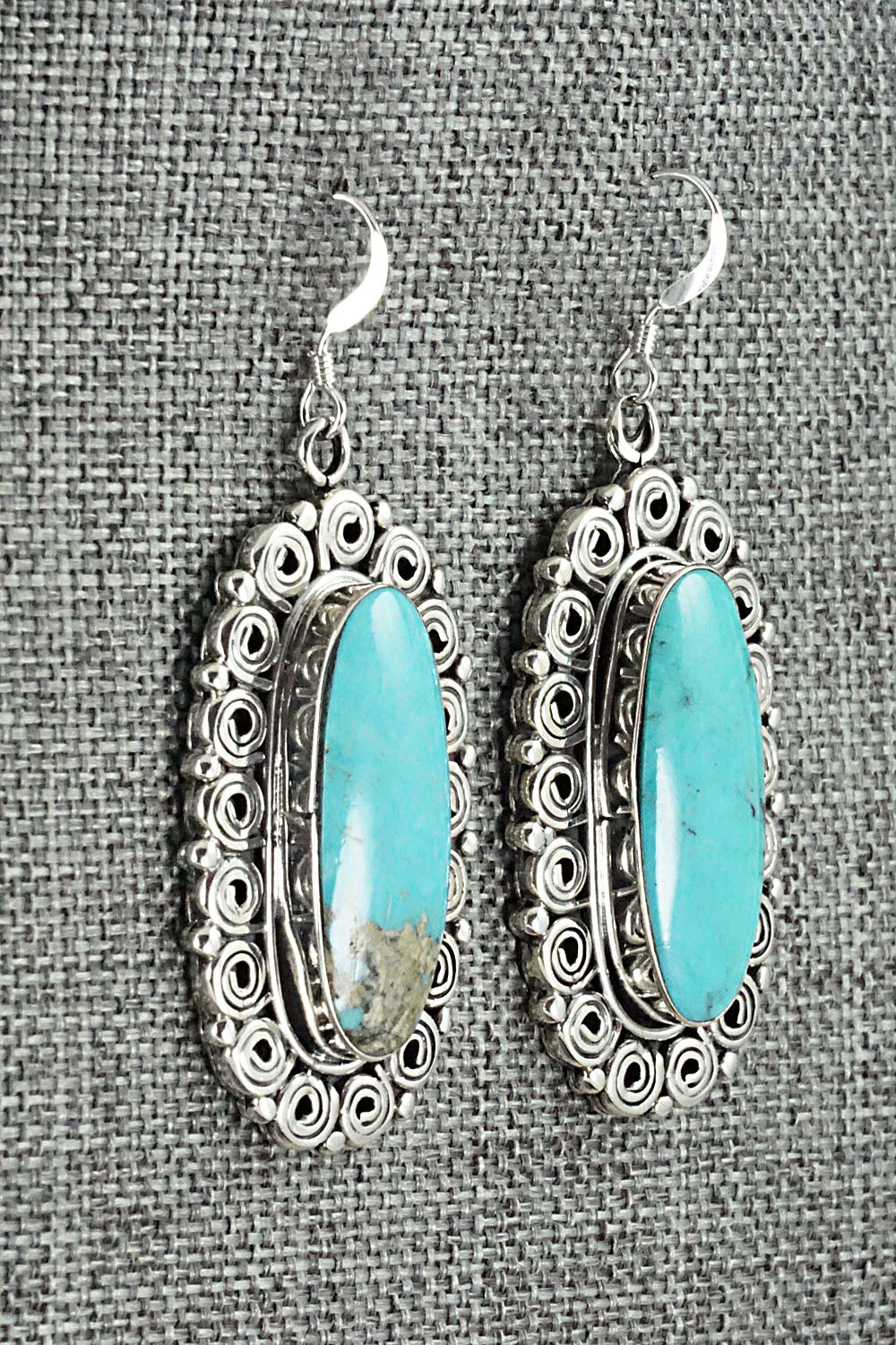 Turquoise & Sterling Silver Earrings - Gregg Yazzie