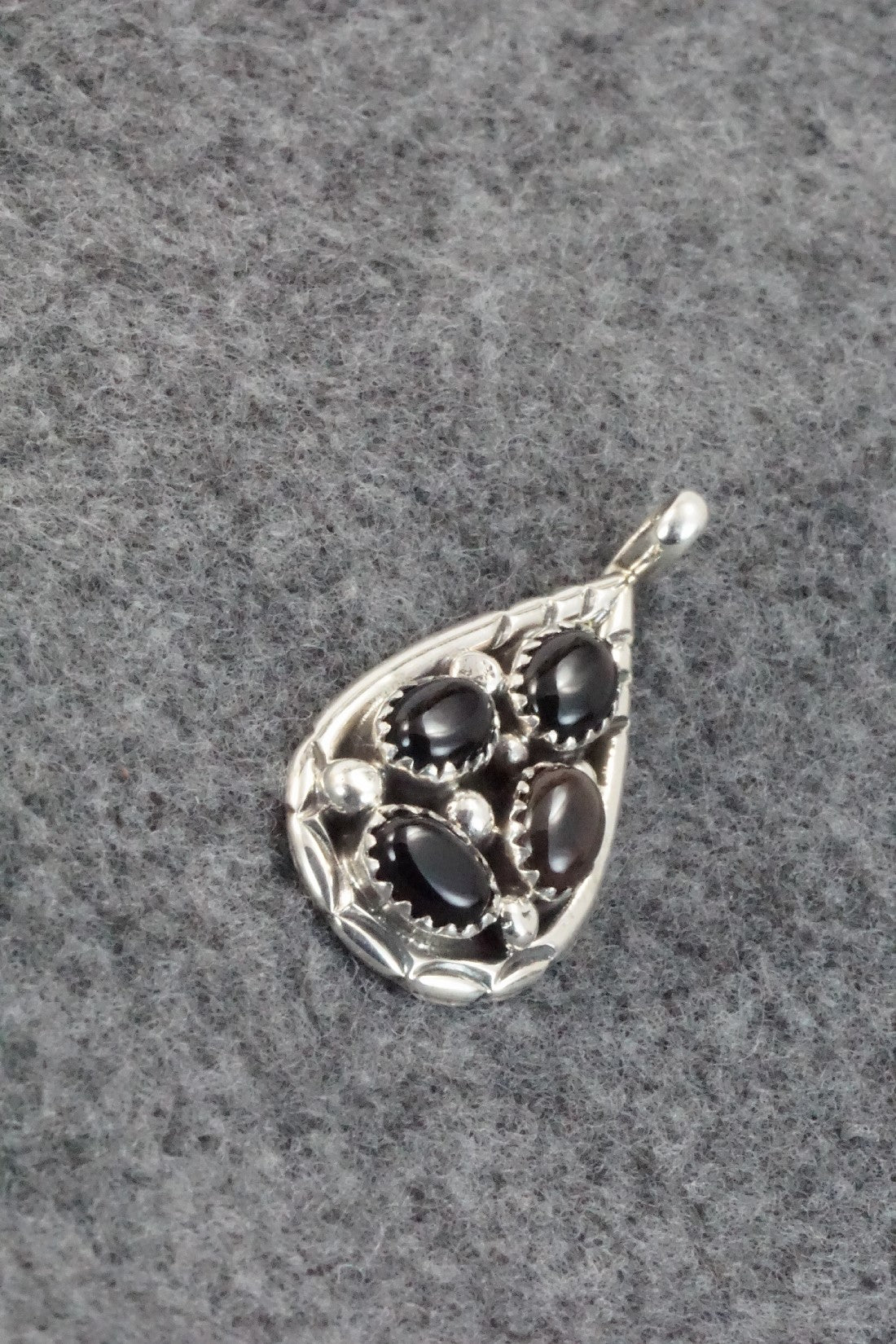 Onyx & Sterling Silver Pendant - Samuel Yellowhair