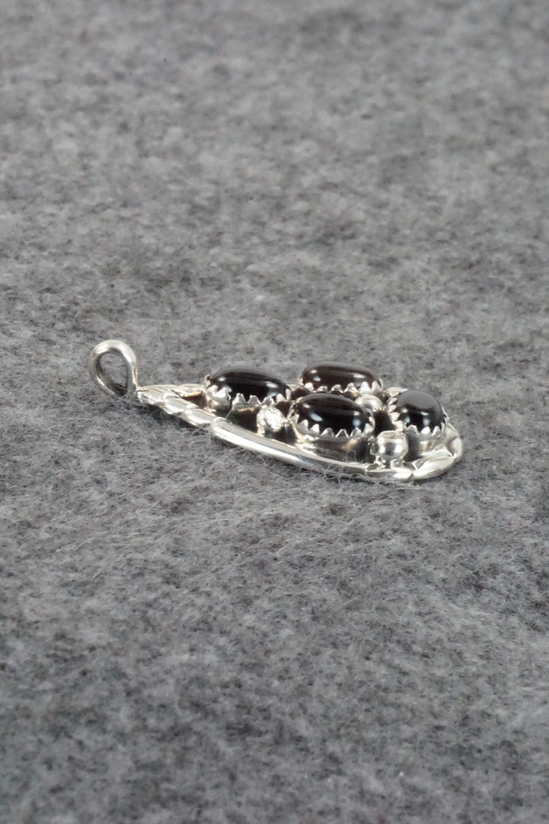 Onyx & Sterling Silver Pendant - Samuel Yellowhair