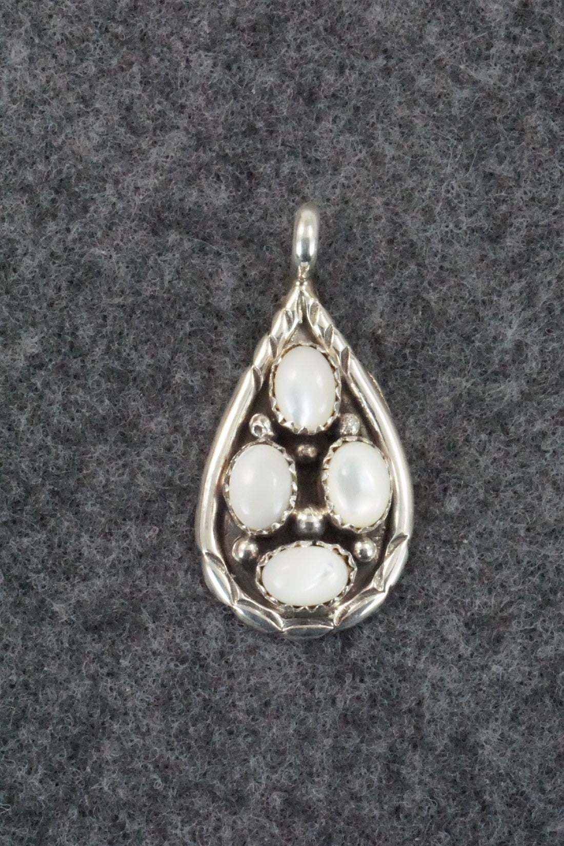 Mother of Pearl & Sterling Silver Pendant - Samuel Yellowhair