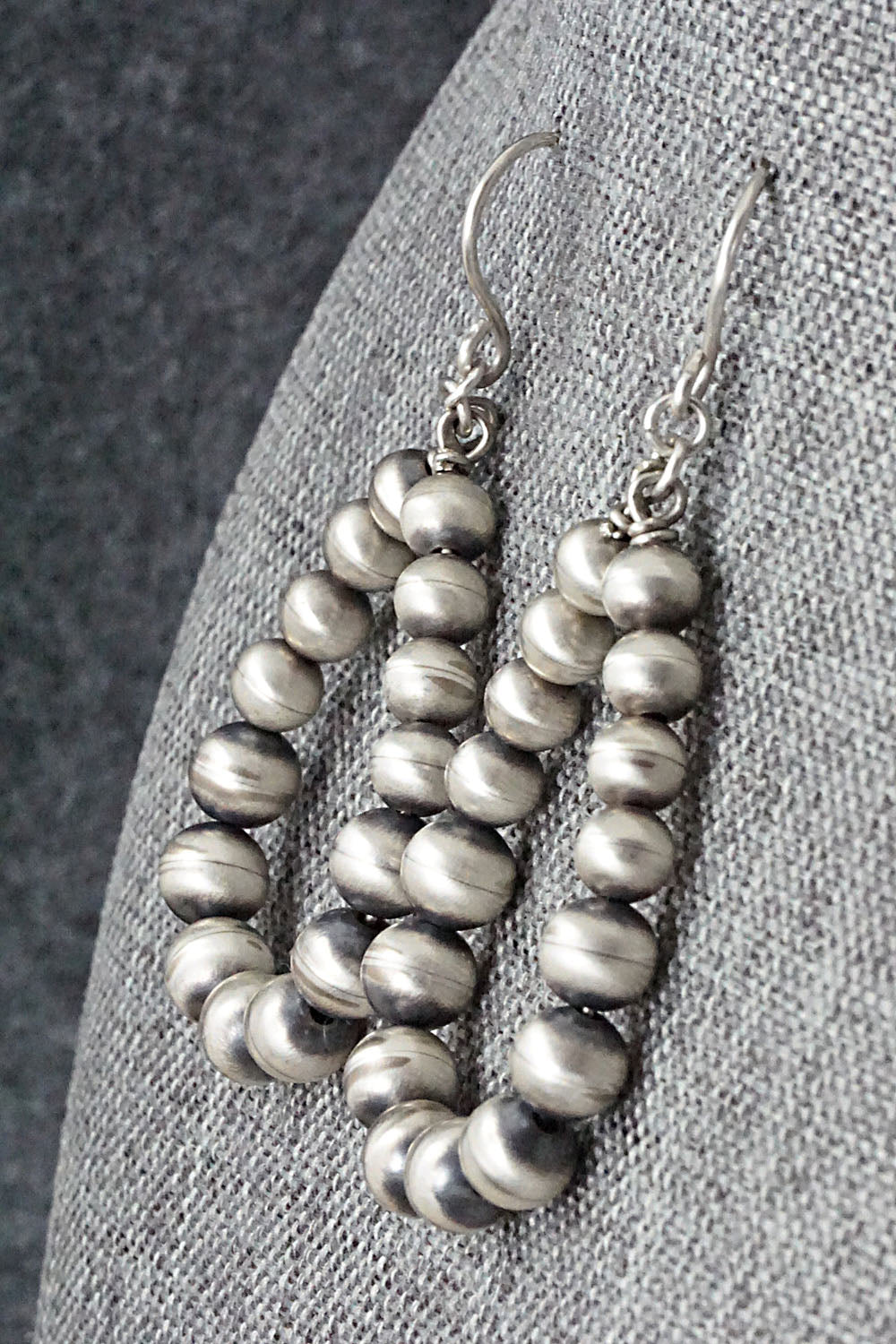 Sterling Silver Navajo Pearl Earrings - Jan Mariano