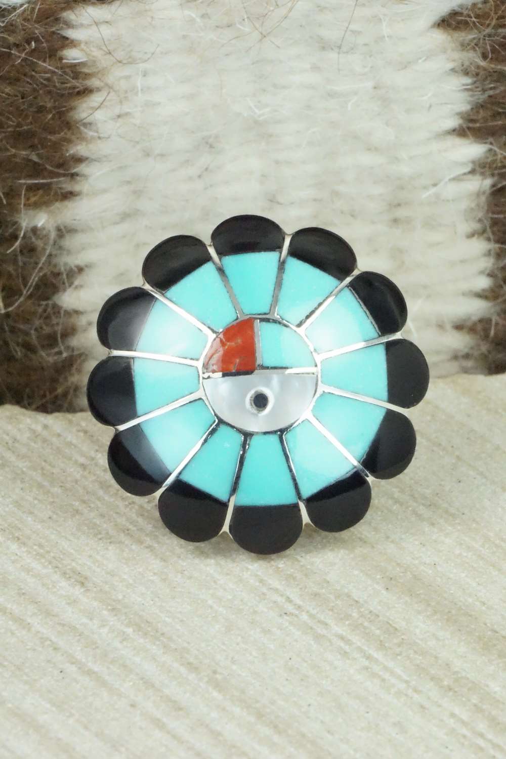 Multi Stone & Sterling Silver Ring - Denise Siutza - Size 7