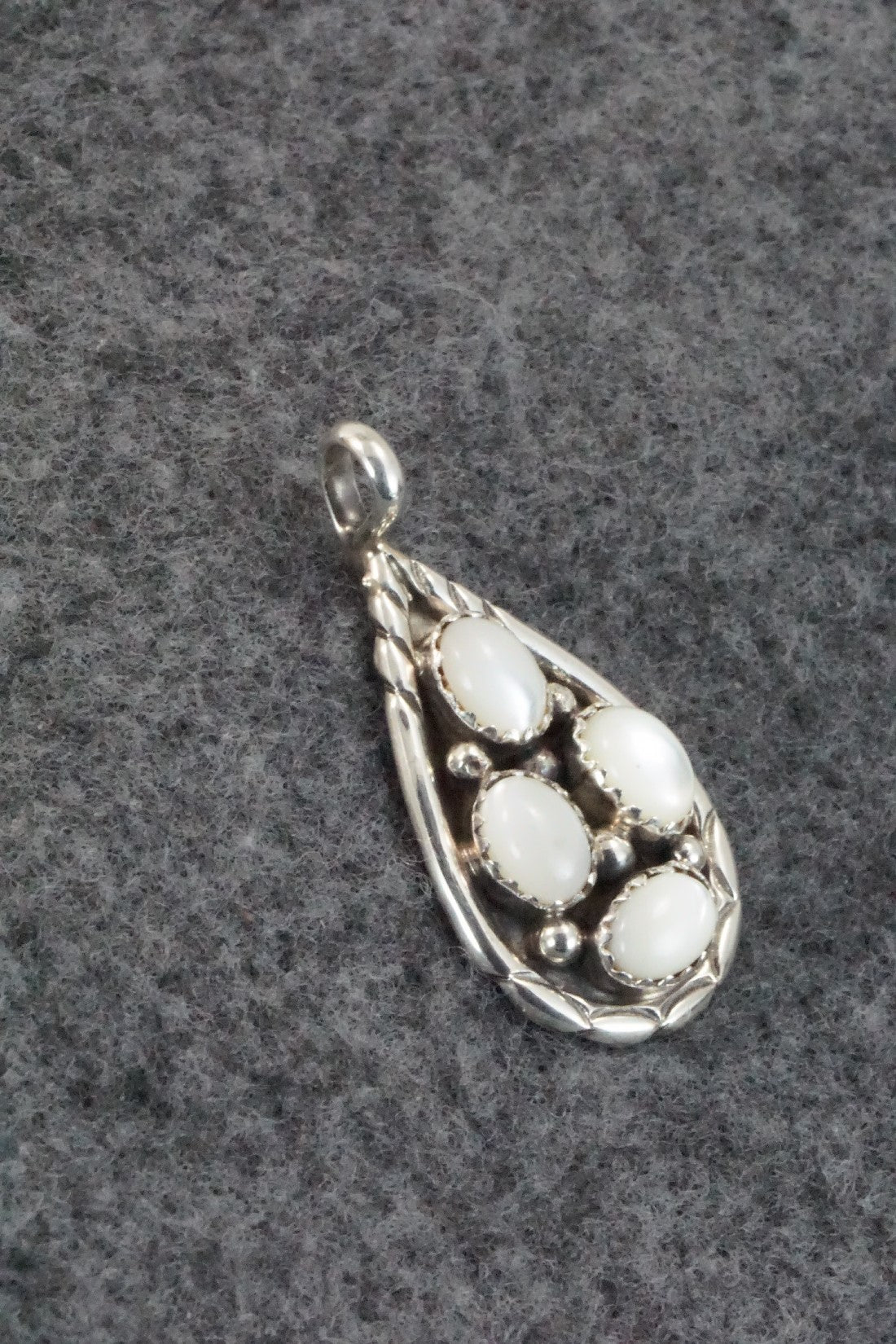 Mother of Pearl & Sterling Silver Pendant - Samuel Yellowhair