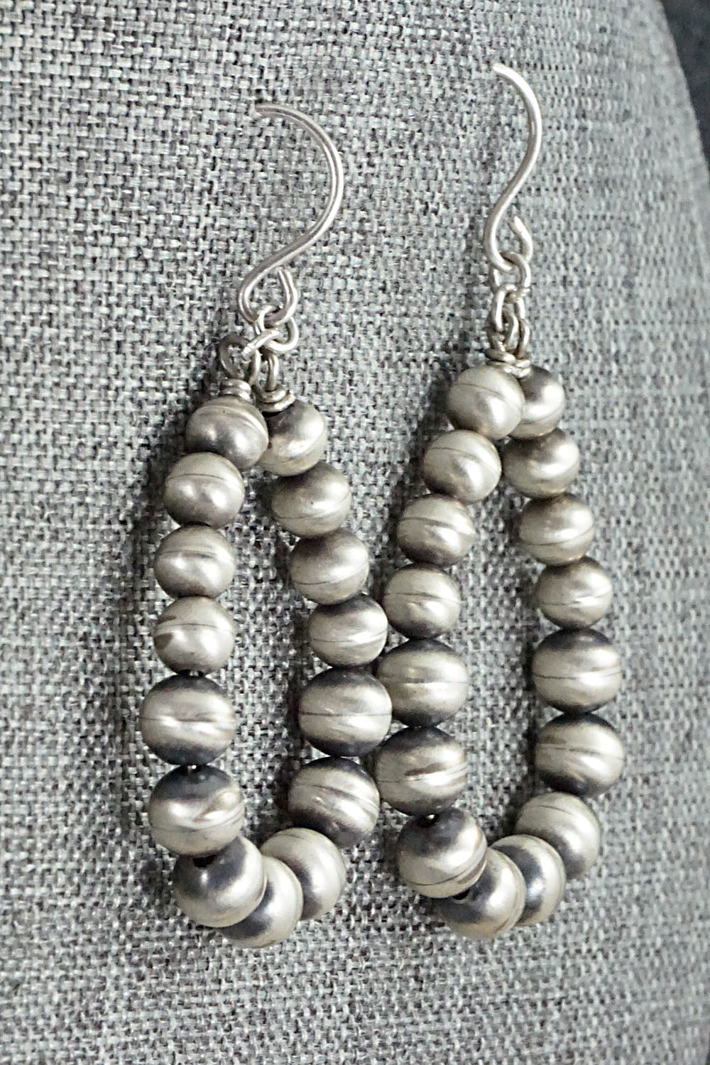 Sterling Silver Navajo Pearl Earrings - Jan Mariano
