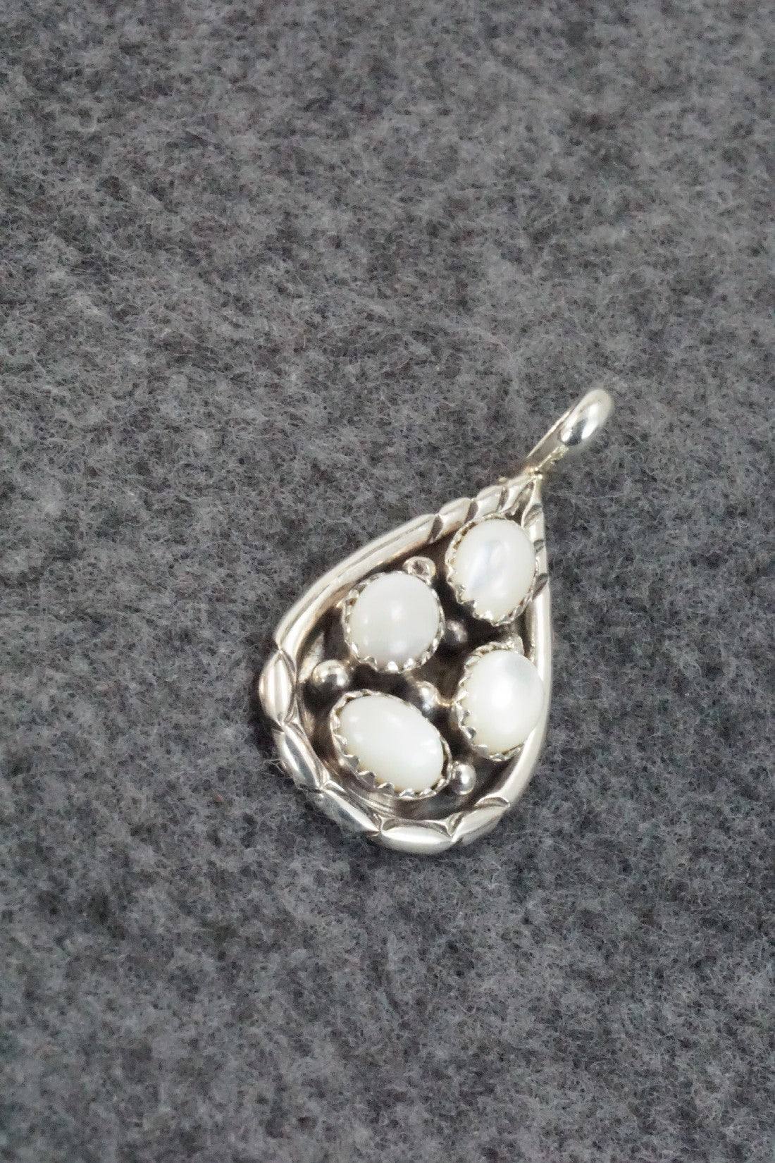 Mother of Pearl & Sterling Silver Pendant - Samuel Yellowhair