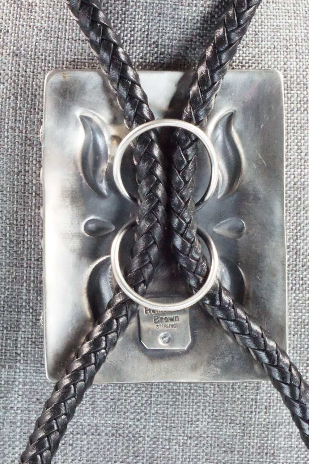 Turquoise, Coral & Sterling Silver Bolo Tie - Hemerson Brown