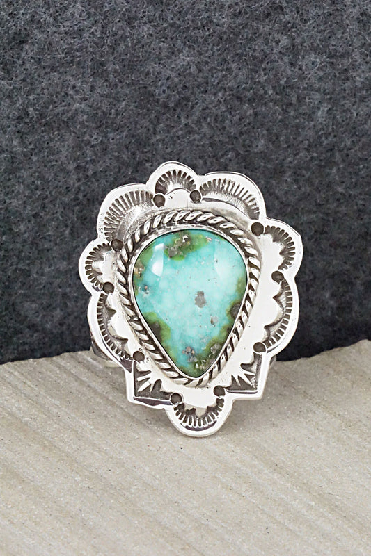 Turquoise & Sterling Silver Ring - Leonard Maloney - 9