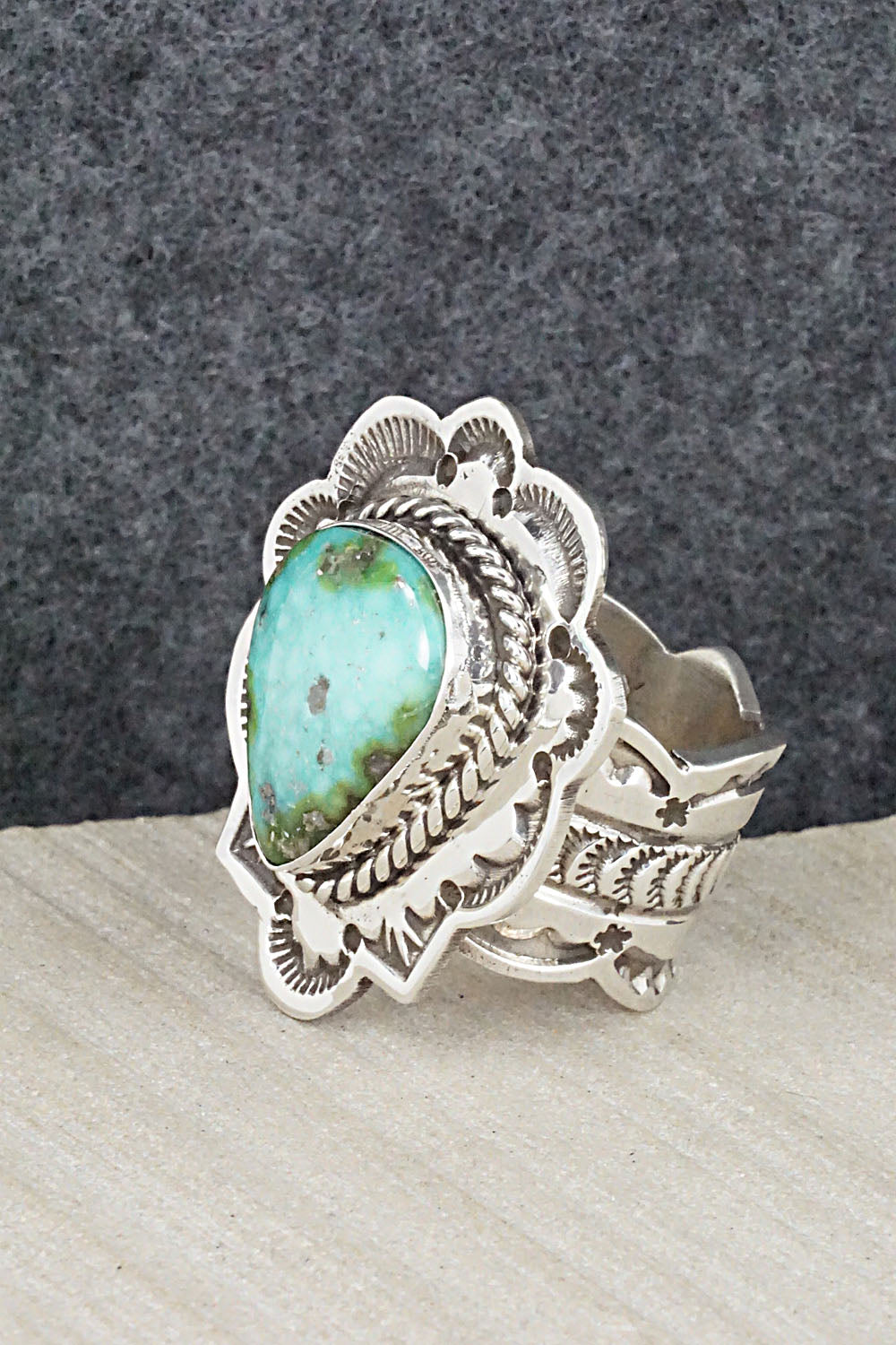 Turquoise & Sterling Silver Ring - Leonard Maloney - 9