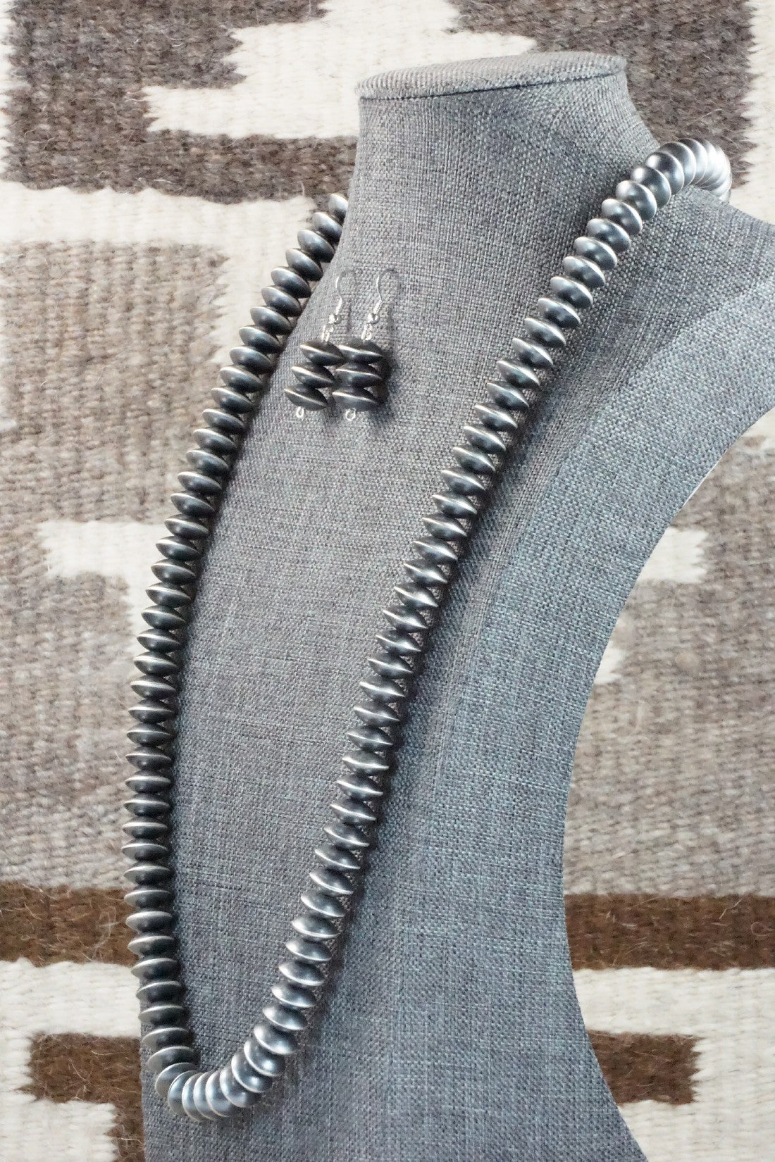 Navajo Pearl Sterling Silver Necklace Set - Preston Haley