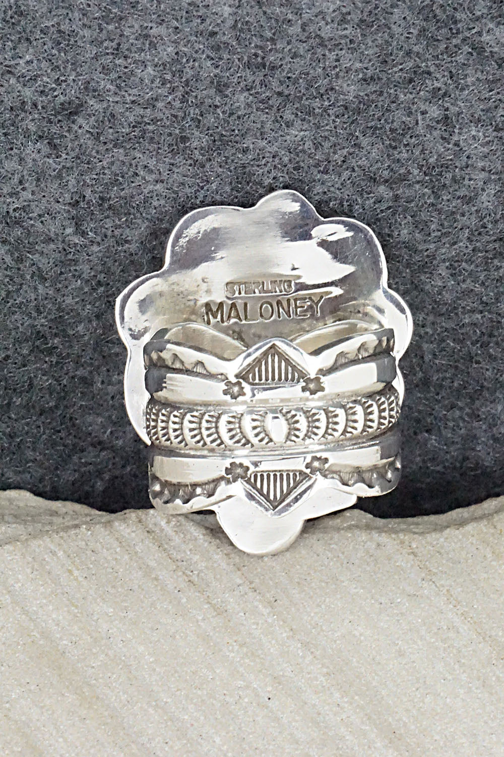 Turquoise & Sterling Silver Ring - Leonard Maloney - 9