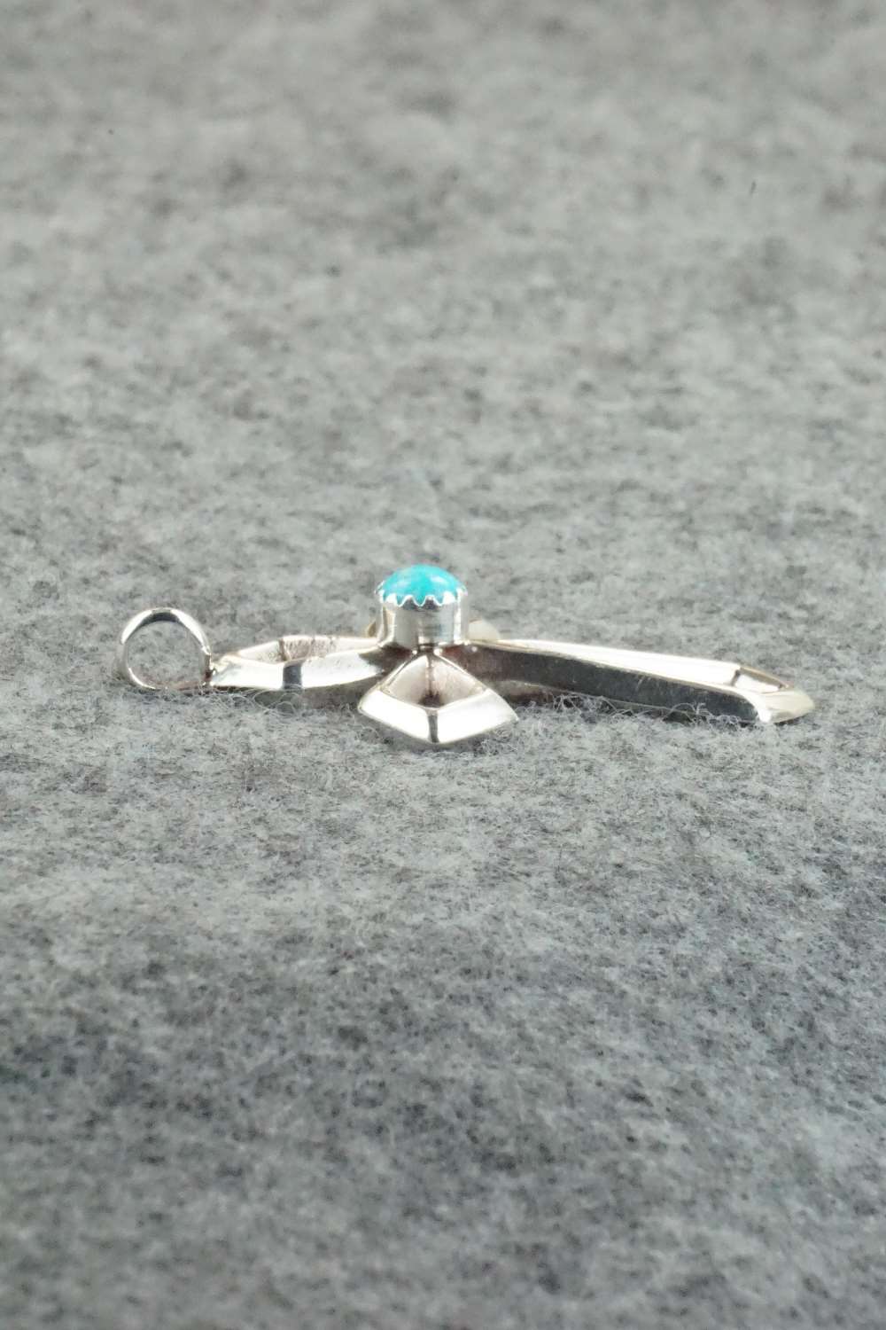 Turquoise & Sterling Silver Cross Pendant - Vanessa Kee