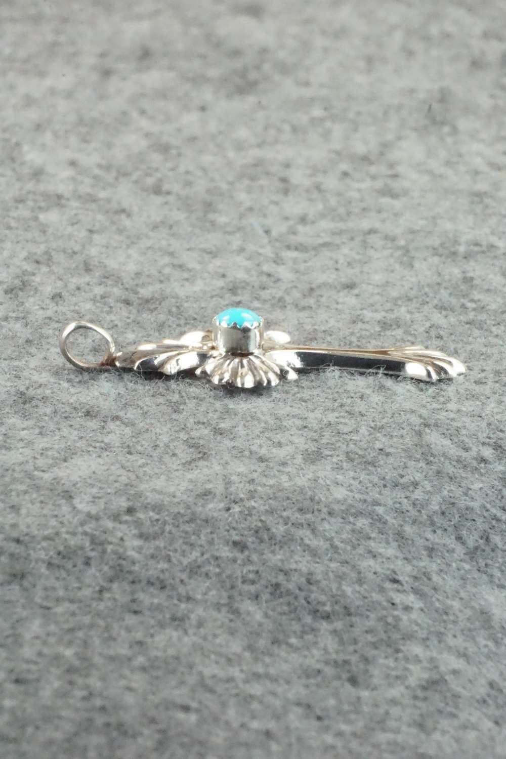 Turquoise & Sterling Silver Cross Pendant - Vanessa Kee
