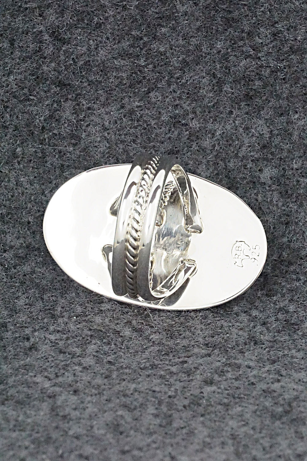 Turquoise & Sterling Silver Ring - Raymond Delgarito - Size 9.75