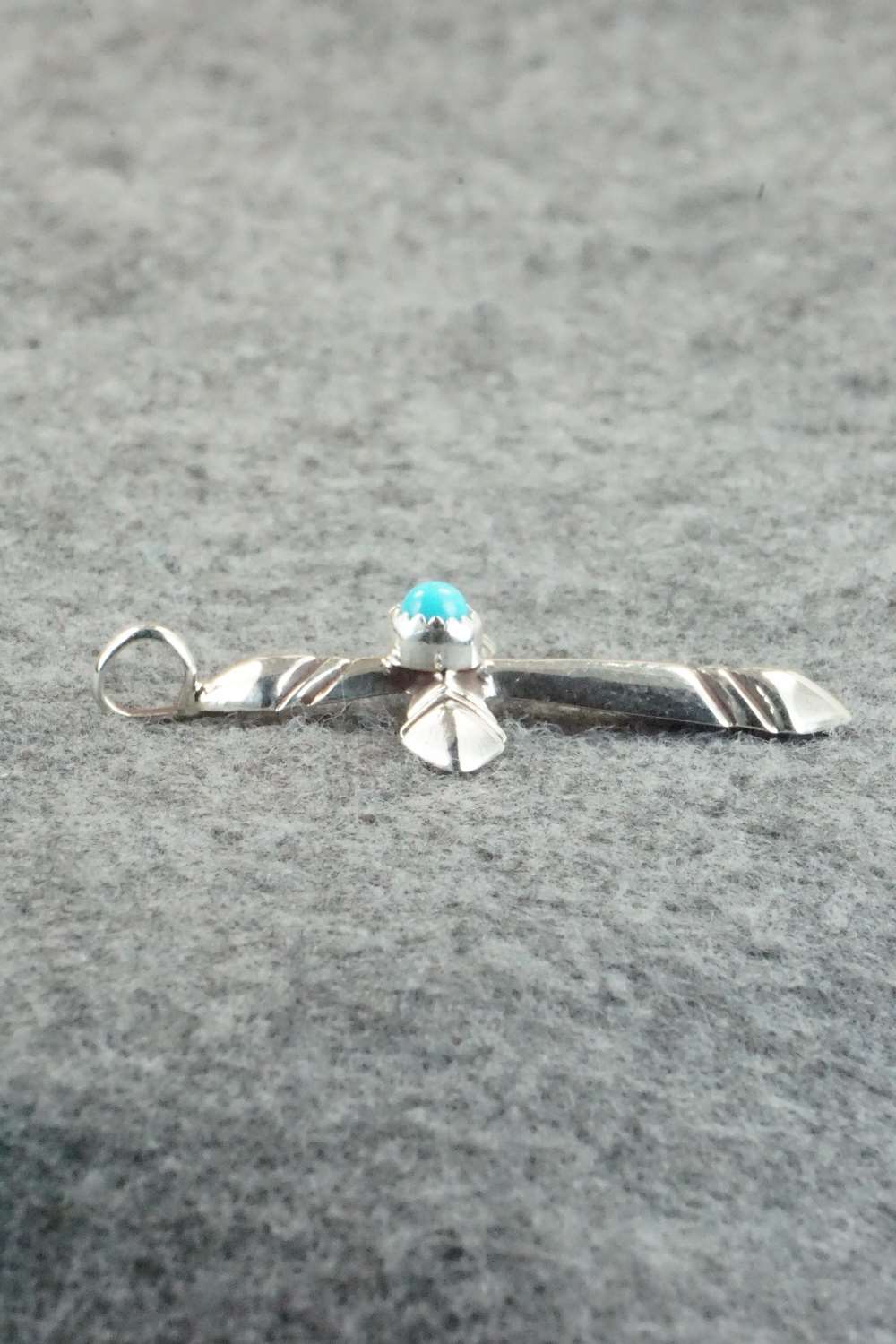 Turquoise & Sterling Silver Cross Pendant - Vanessa Kee