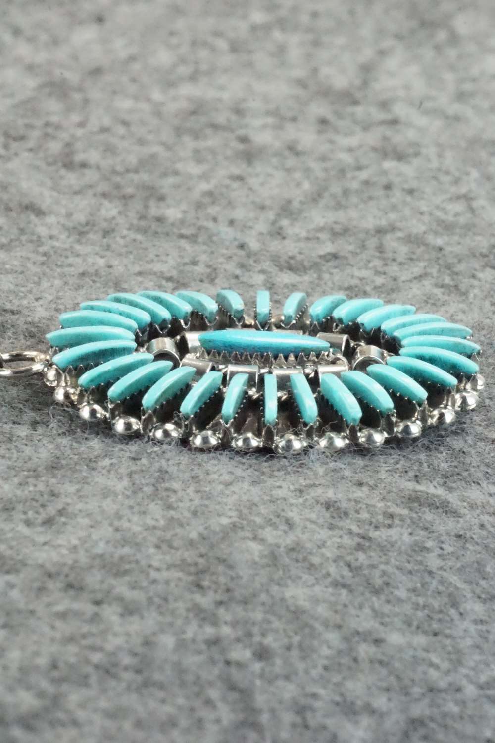Turquoise & Sterling Silver Pendant - Barton Cooeyate