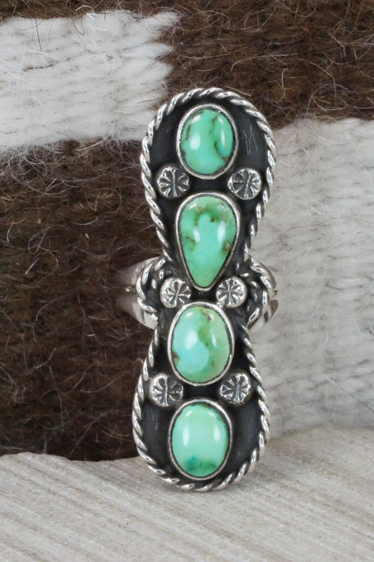 Turquoise & Sterling Silver Ring - Priscilla Reeder - Size 8