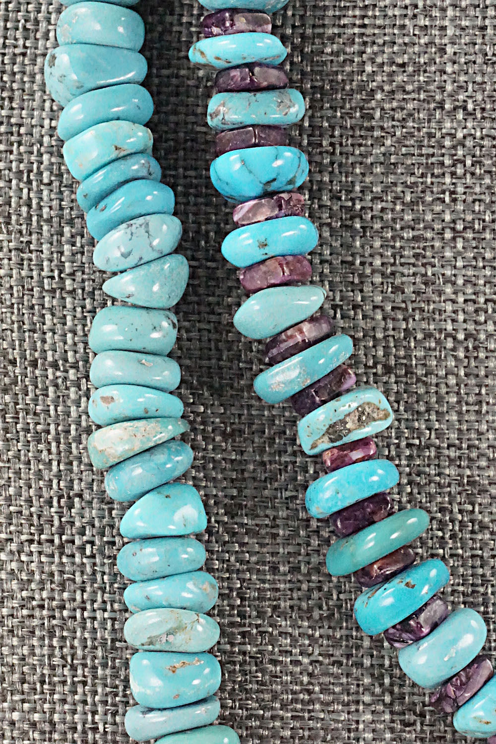Turquoise, Spiny Oyster & Sterling Silver Necklace - Victoria Callidito
