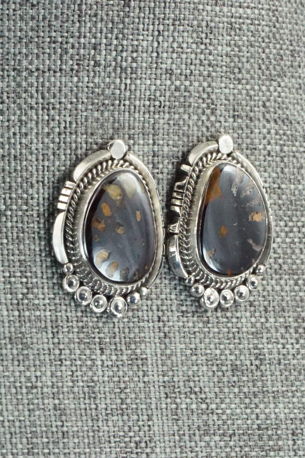Moroccan Ammonite & Sterling Silver Earrings - Sharon McCarthy