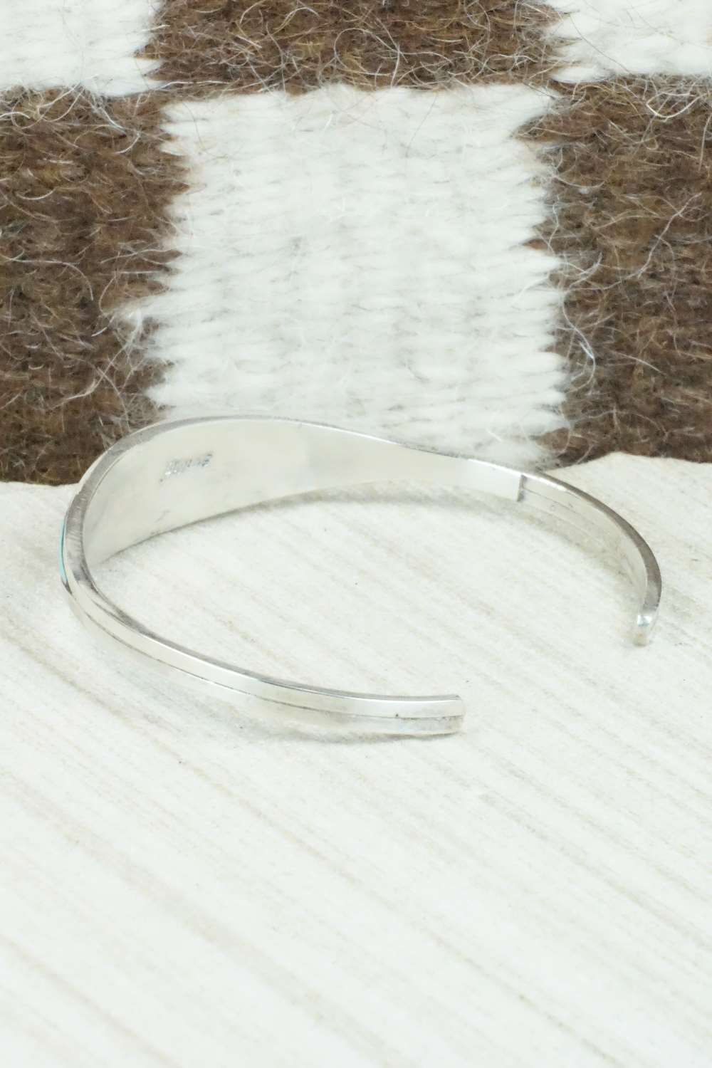 Multi Stone & Sterling Silver Inlay Bracelet - Adrianne Kallestewa