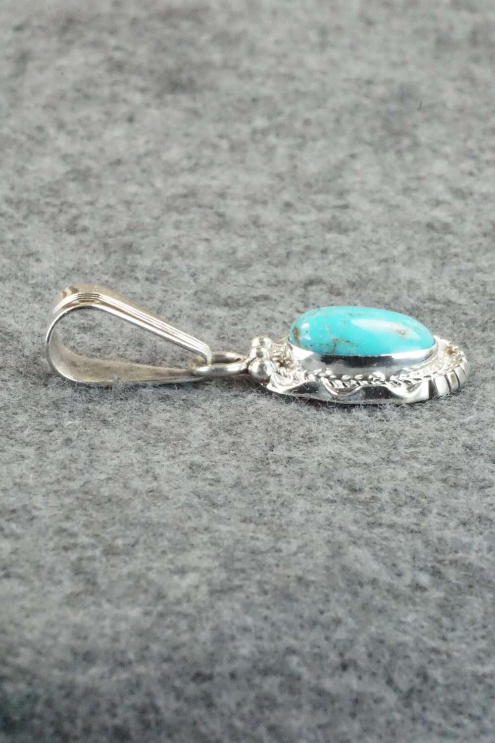 Turquoise & Sterling Silver Pendant - Samuel Yellowhair